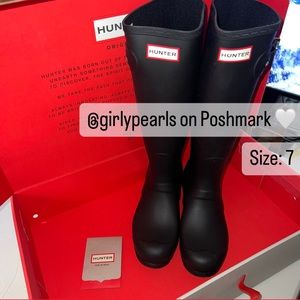 Hunter Ladies' Original Tall Matte Rain Boot NEW